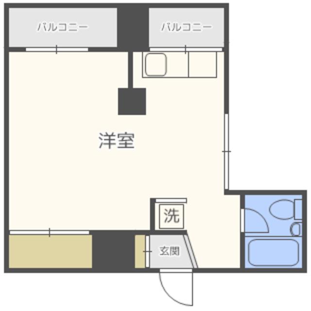 ローズマンション川端(ワンルーム/7階)の間取り写真