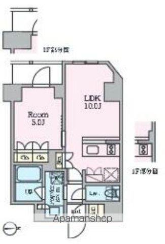 クレストコート東池袋(1LDK/1階)の間取り写真