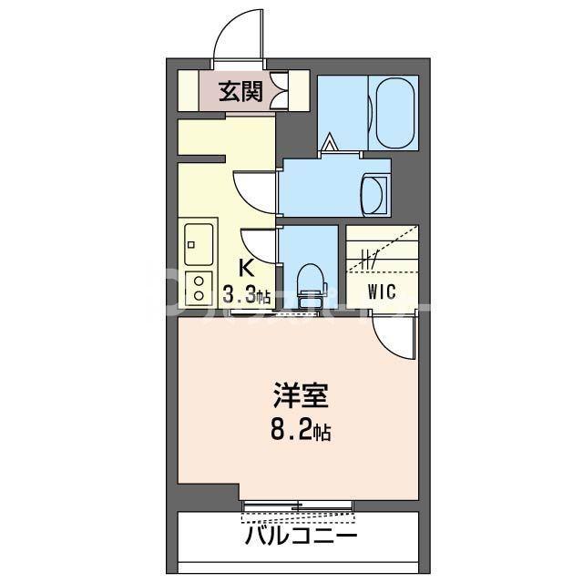 レフィシア(1K/1階)の間取り写真