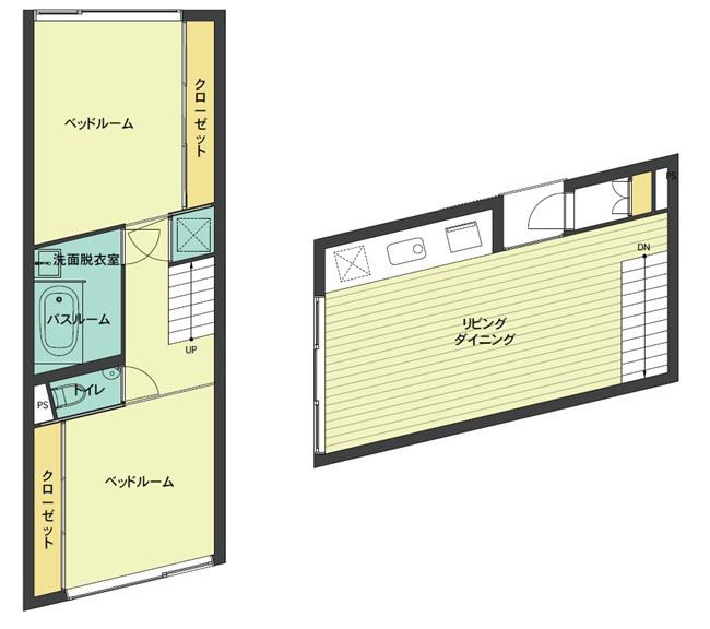Y.Z.R B(2LDK/1階)の間取り写真