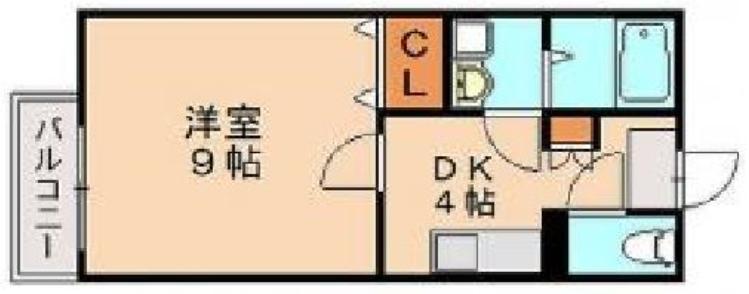 フォーレスト笹原(1DK/1階)の間取り写真