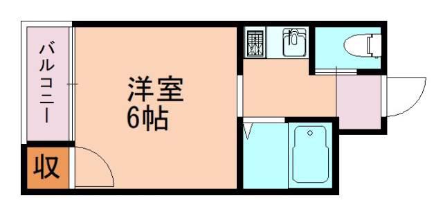 アート21(1K/2階)の間取り写真