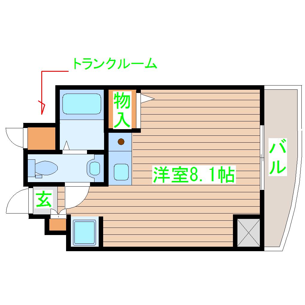 アルファネクスト大和町(ワンルーム/3階)の間取り写真
