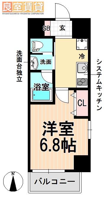 プレジデント大須(1K/3階)の間取り写真