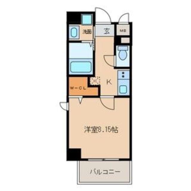 シャルマン新栄(1K/4階)の間取り写真