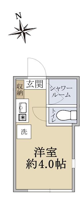 アーバンプレイス早稲田V(ワンルーム/1階)の間取り写真
