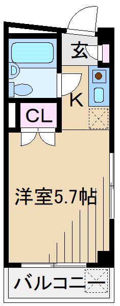 メゾンドプラウ(1K/2階)の間取り写真