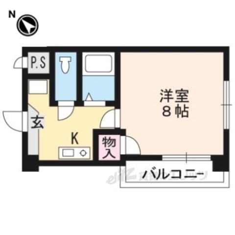 メゾンショウエイ(1K/2階)の間取り写真
