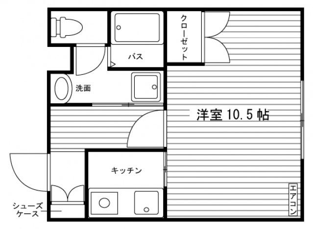 NOVEL SQUARE(1K/1階)の間取り写真