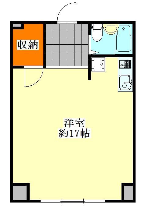 メイグリーン塚田(ワンルーム/2階)の間取り写真