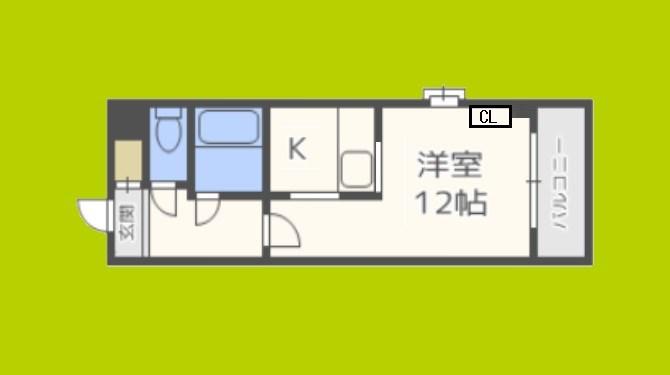 メゾンドソンジュ(1K/4階)の間取り写真