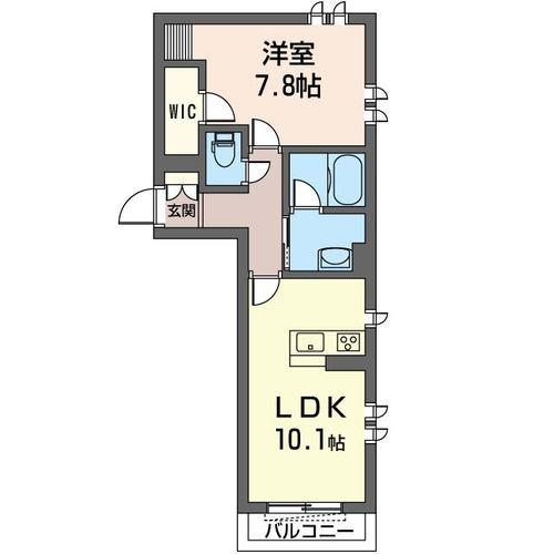 プレミア(1LDK/1階)の間取り写真