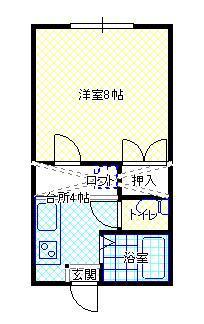 MAPLE LEAF(1K/2階)の間取り写真