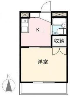 多田ハイツ(1K/3階)の間取り写真