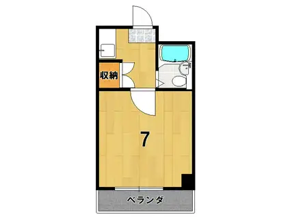 グランデュール金閣(1K/5階)の間取り写真