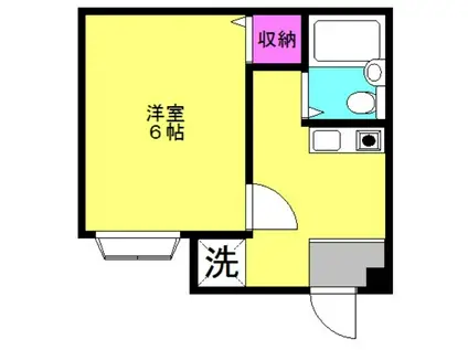 サンパレス高瀬(1K/2階)の間取り写真