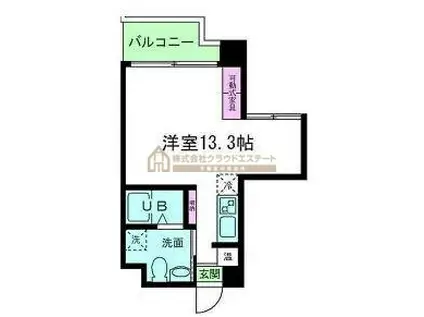 エスキュート魚崎(ワンルーム/4階)の間取り写真