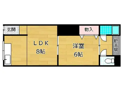堀建第四アパート(1LDK/2階)の間取り写真