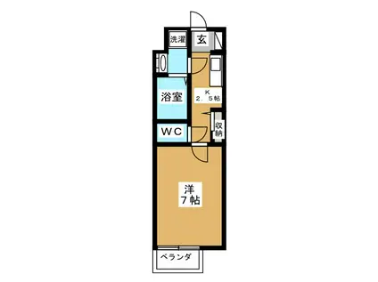都営新宿線 瑞江駅 徒歩9分 2階建 築18年(1K/1階)の間取り写真