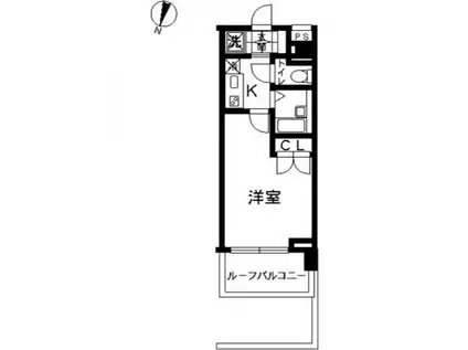 スカイコート東京ベイ 東雲(1K/4階)の間取り写真