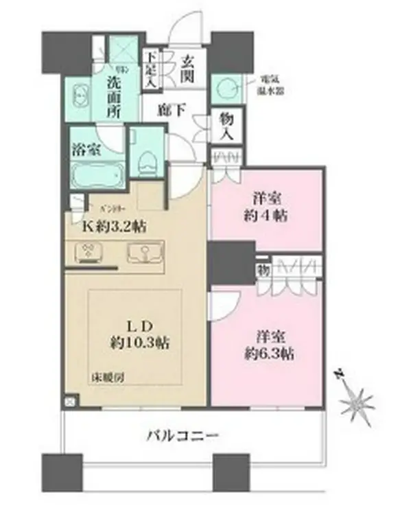 ザ・パークハウス西新宿タワー60 7階階 間取り