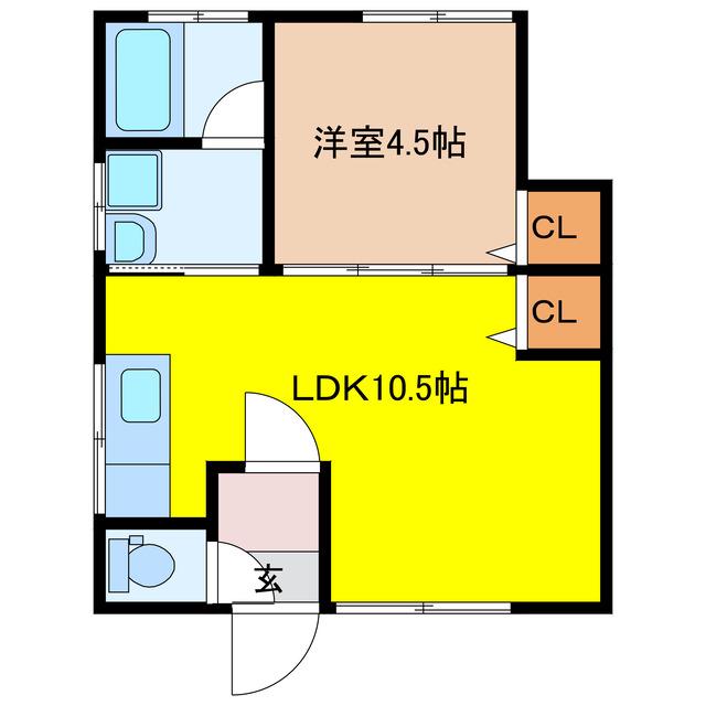 スティルライフ桜木(1LDK/2階)の間取り写真