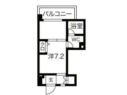 アプレパークス百合ヶ丘(1K/4階)の間取り写真