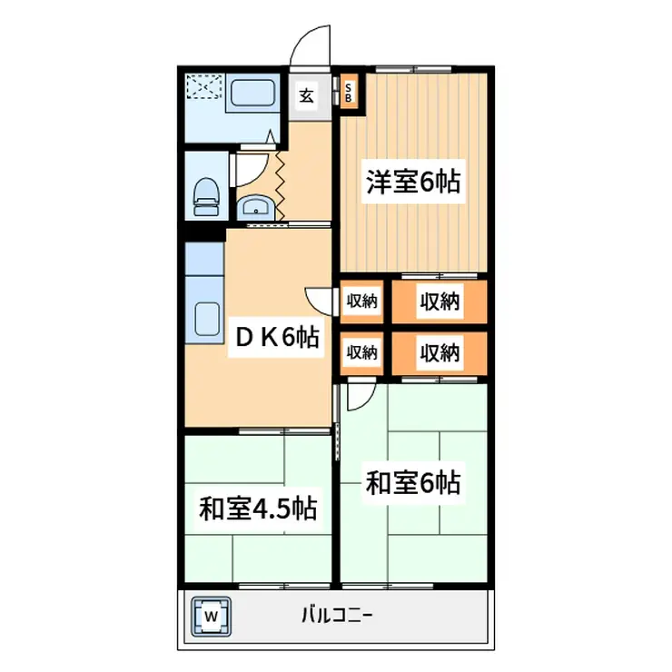 グリーンアートイノウエ 3階階 間取り