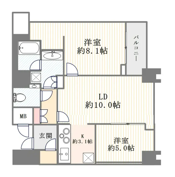 THE ROPPONGI TOKYO CLUB RESIDENCE 13階階 間取り