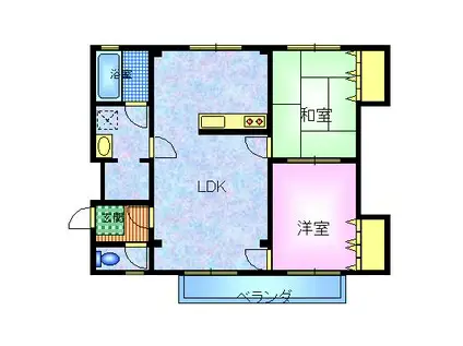 メゾンド・KOMA(2LDK/2階)の間取り写真