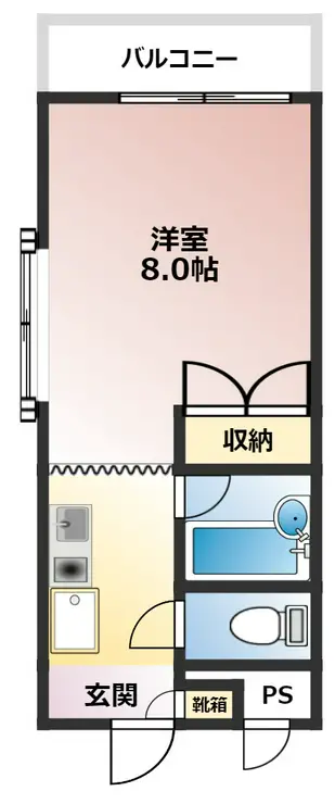 伊勢原コーポフロンティア 3階階 間取り