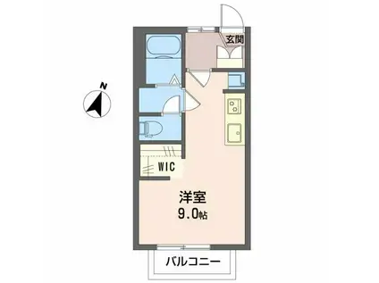 フレグランス ランド C(ワンルーム/1階)の間取り写真