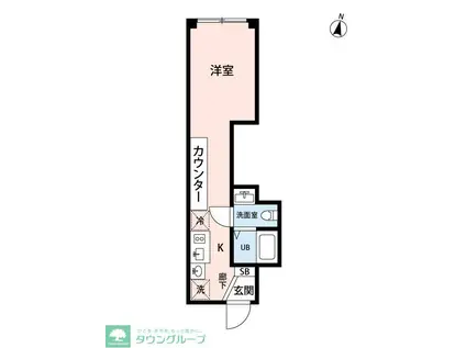 GLICION蓮根(ワンルーム/4階)の間取り写真