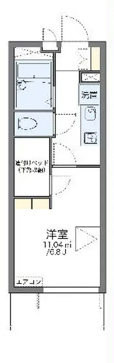 レオパレスサンマリー3 1階階 間取り