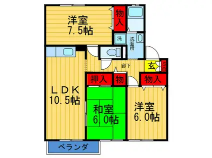 ARCADIA元町(3LDK/1階)の間取り写真