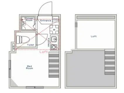 BLUE REEF2号館(ワンルーム/1階)の間取り写真