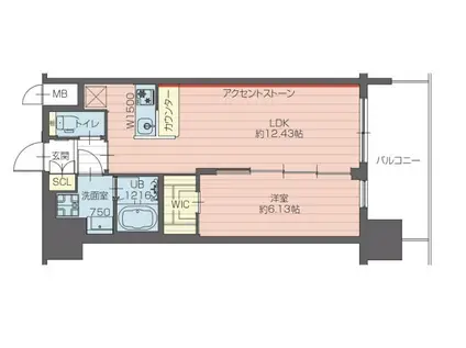 プレジオ永和ASIAN(1LDK/11階)の間取り写真