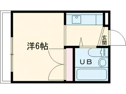 ジュネス神殿(1K/3階)の間取り写真