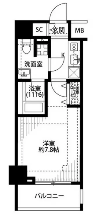 プレール・ドゥーク浅草松が谷 5階階 間取り