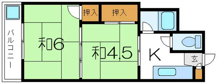 ベルコフレパート1 2階階 間取り