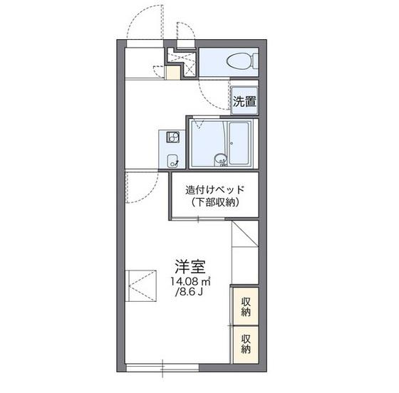 レオパレスATLAS(1K/2階)の間取り写真