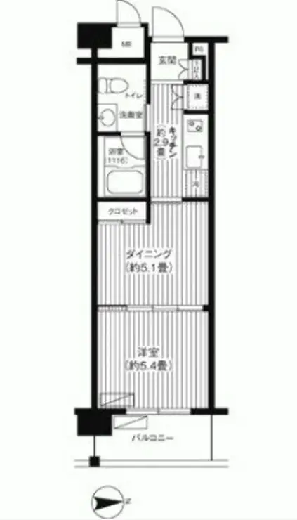 ピエス綱島 4階階 間取り