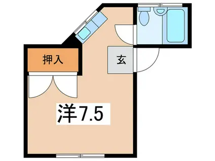 善行ハイム(ワンルーム/2階)の間取り写真