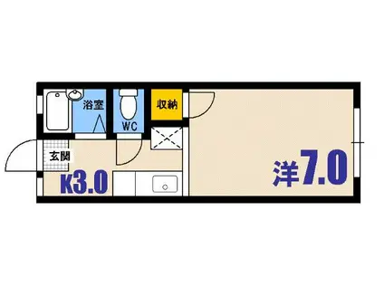 Tコーポ(1K/2階)の間取り写真