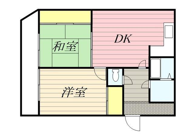 PLイースト荘島(2DK/3階)の間取り写真
