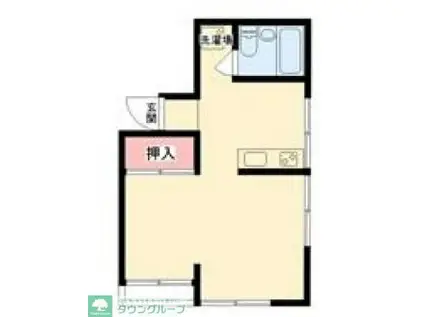 アン・ボア(ワンルーム/2階)の間取り写真