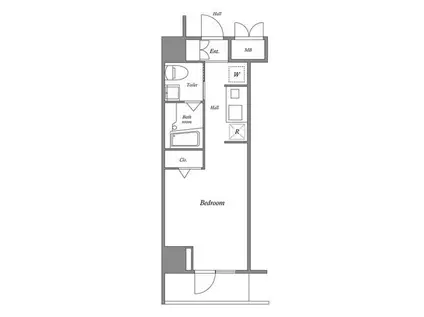 ルクレ西新宿(ワンルーム/5階)の間取り写真