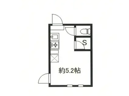 アーバンプレイス高田馬場α(ワンルーム/1階)の間取り写真