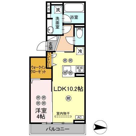 オベリオ(1LDK/3階)の間取り写真