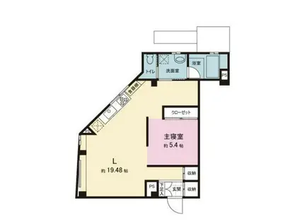 小林ビル(1LDK/2階)の間取り写真